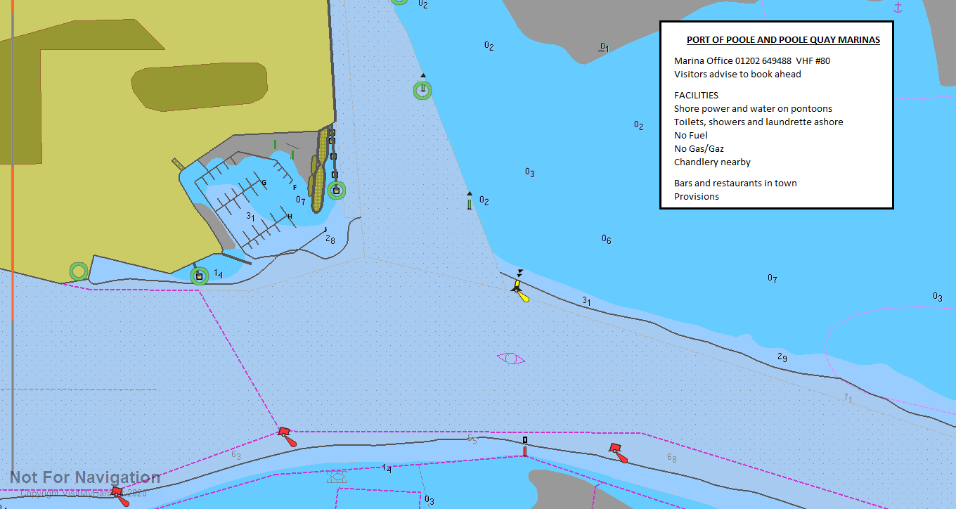 Poole, Northern Harbour, Marinas, and River Frome to Wareham [Expanded